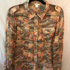 🎁 2 Pc. Button Front Blouse & Cami Size🎁 Sz: M